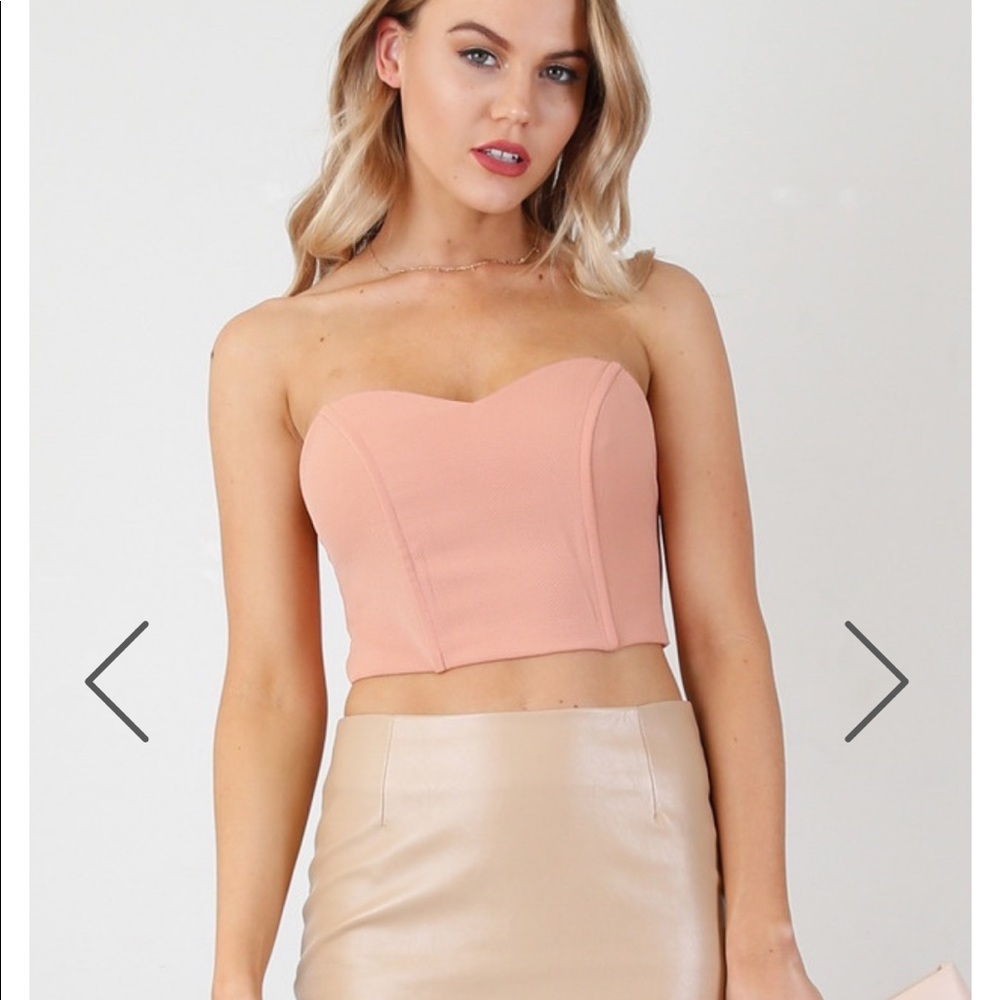 SHOWPO GOOD GIRL CROP TOP BLUSH SMALL